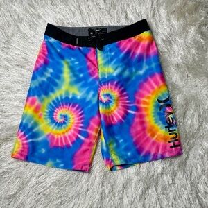Hurley Kids Sz 12 Tie-Dye Swim Trunk
